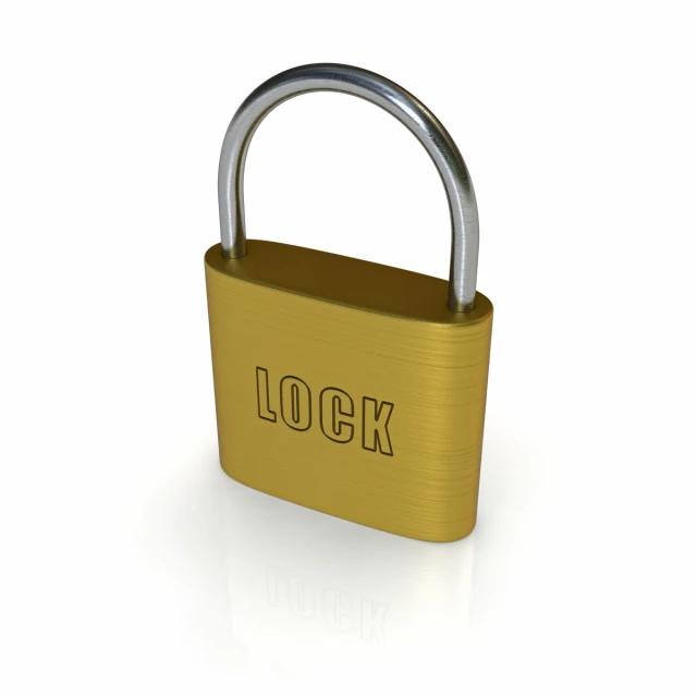 a closed padlock with the word lock on it