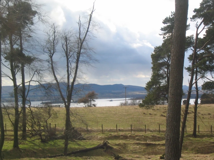 a scenic view of mountains and the lake