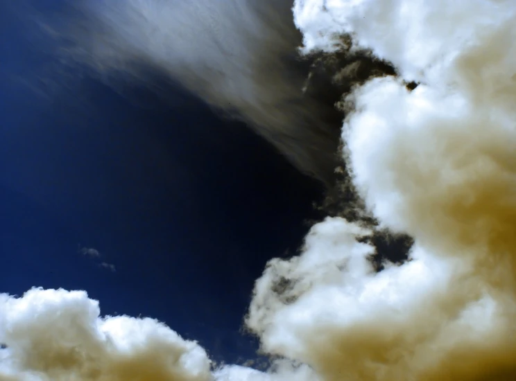 this is an image of there are clouds coming in from below