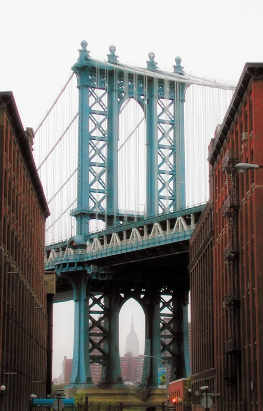 the view of the bridge from across the street