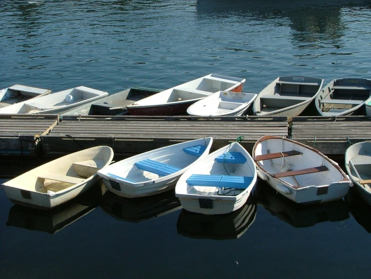 the boats are ready to be tied up on the dock