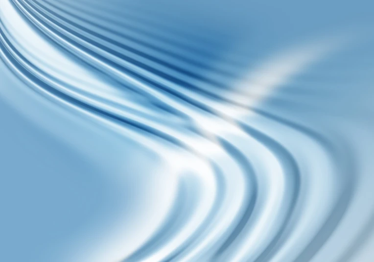 a blue wallpaper with curves that appear to be flowing