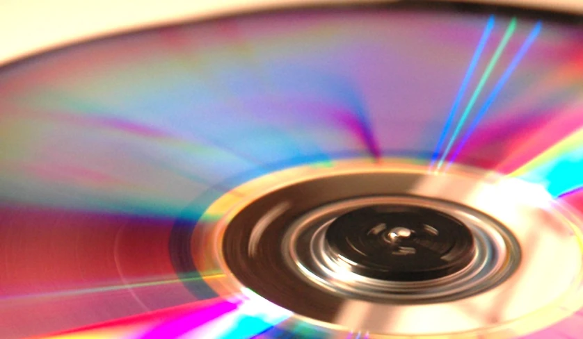 this is a closeup view of some compact discs