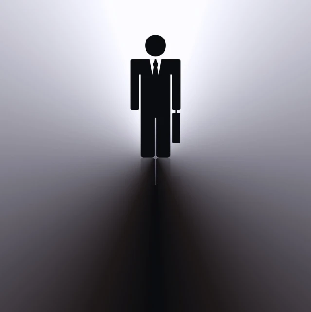 an abstract image of a person coming out of a light