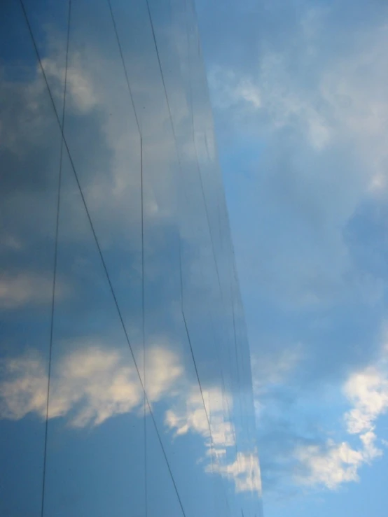 the sky is covered by long thin lines