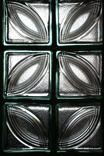 a close up view of a glass block