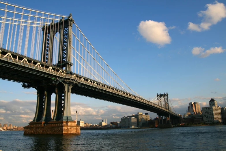 there is a very large bridge going across the water