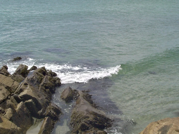 an image of some ocean waves coming in and out