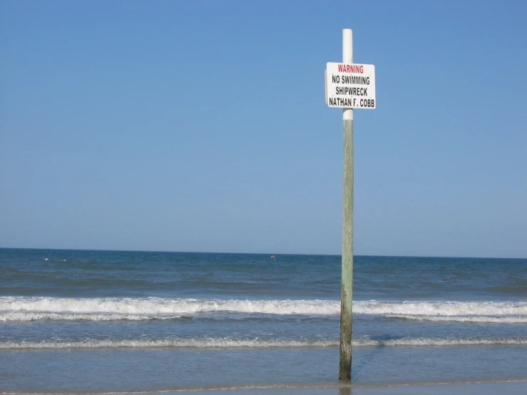 two street signs on a beach with the ocean in the background