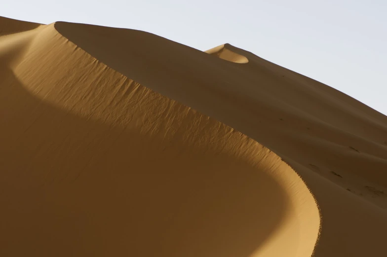 a desert area with a lone camel sitting in the sand