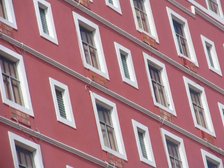 a close up of a building with many windows