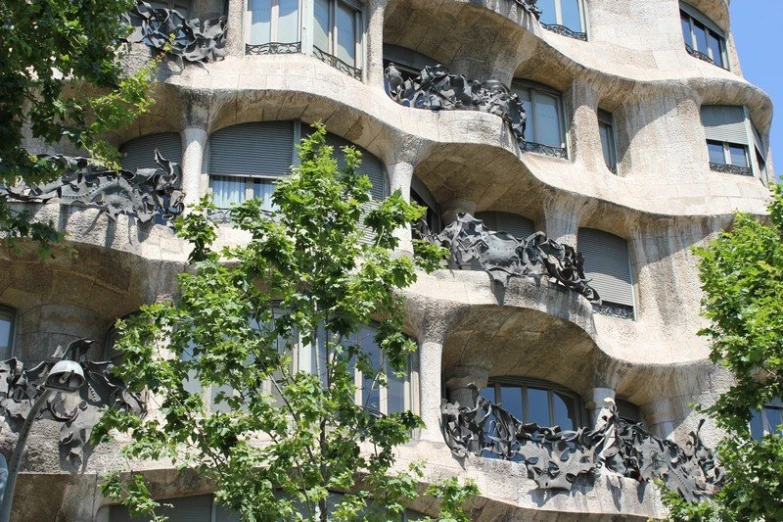 a very tall building with lots of windows