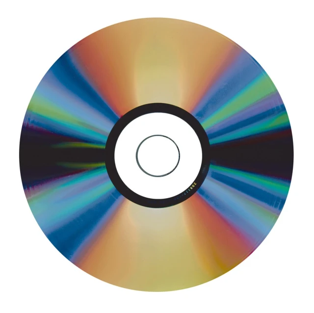 cd disk with multi - colored circles