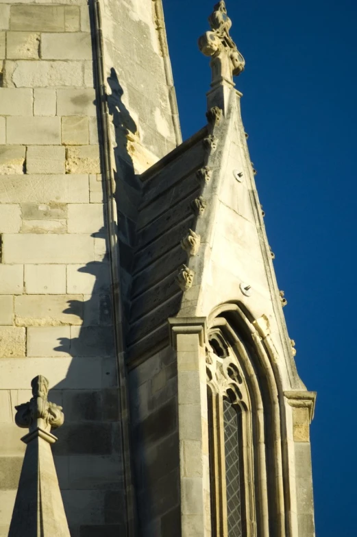 a close up view of the spires on the tower