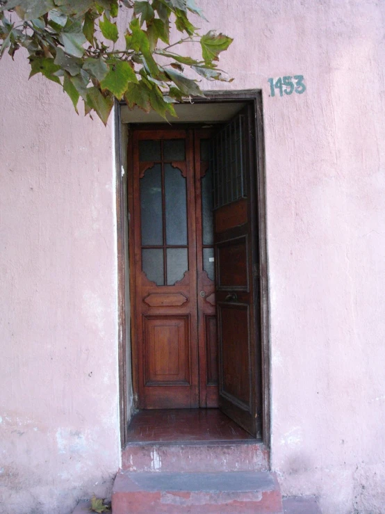 a door that has an open glass frame