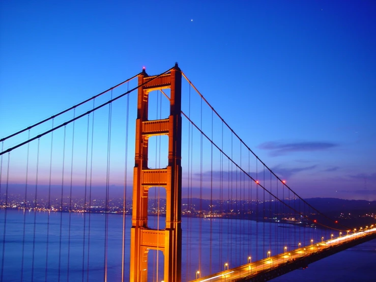 the golden gate bridge in san francisco at night