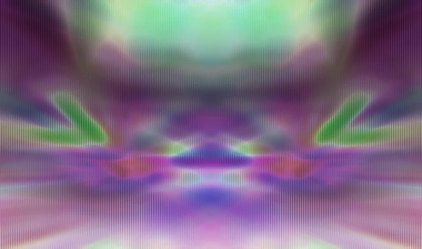 an abstract image with bright purple, blue and green colors