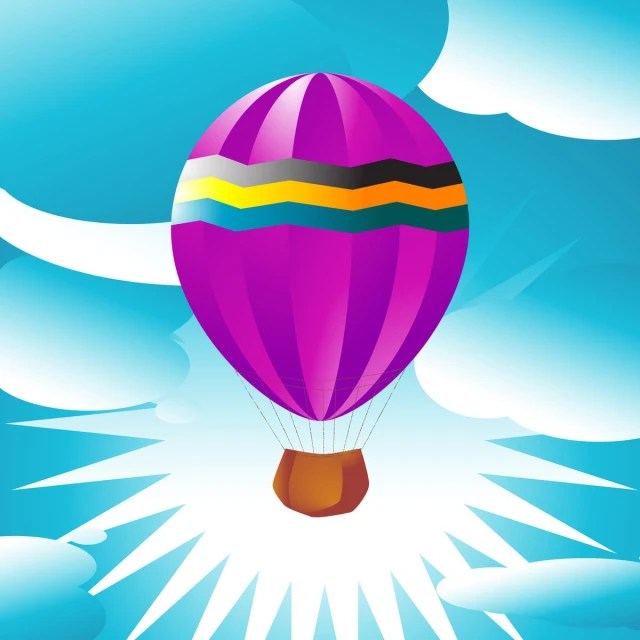 a  air balloon flying through the sky