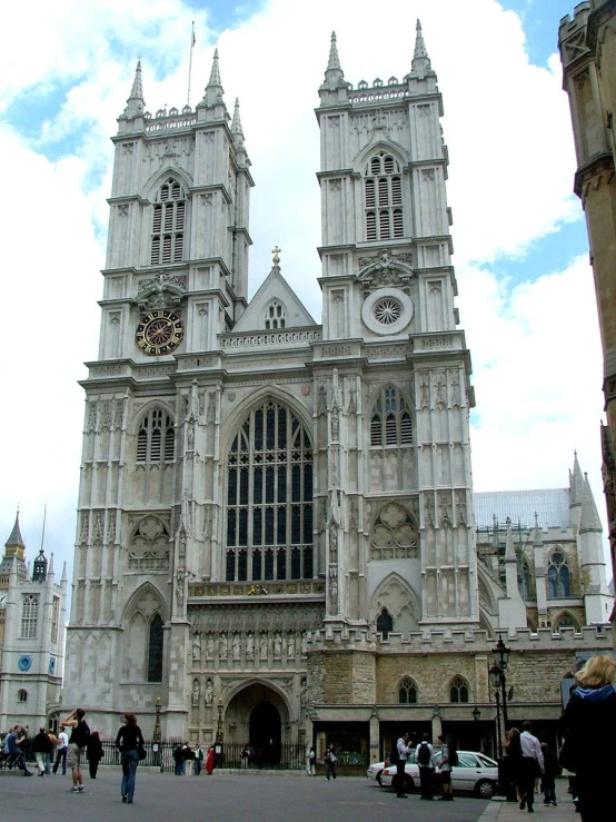 an elaborate cathedral in the center of an intersection