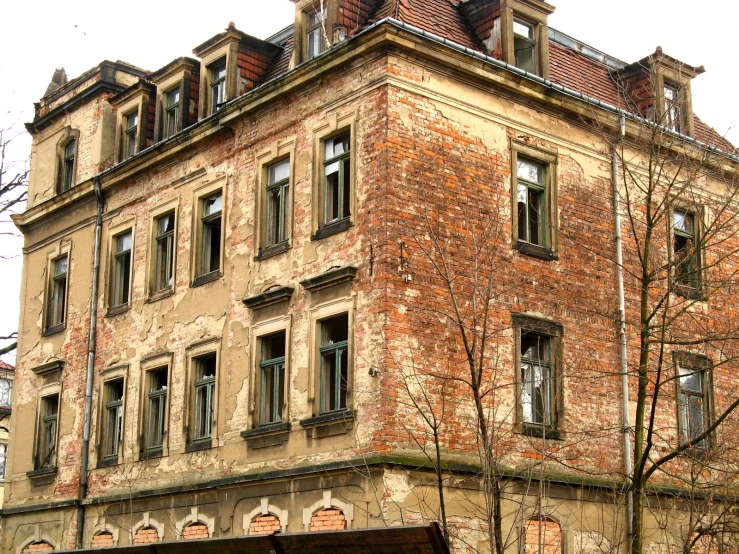 an old building with no doors and a clock on top