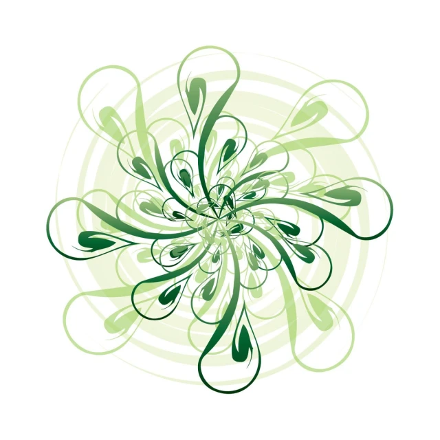 abstract floral illustration with swirling lines