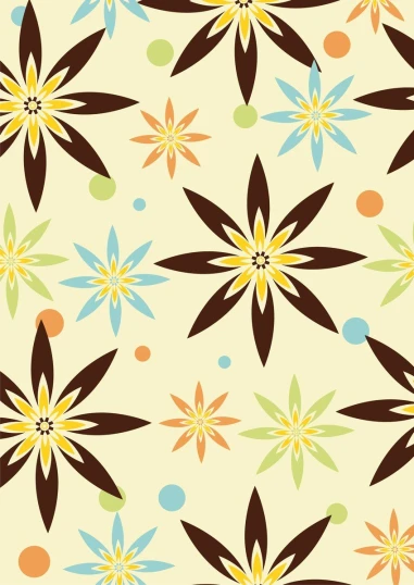 a colorful flower pattern on white