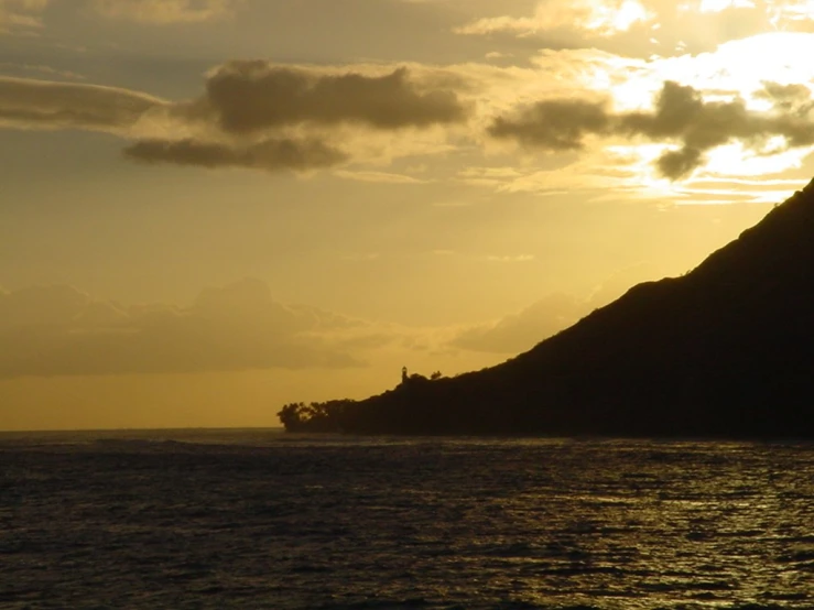 there are mountains and islands all along this ocean