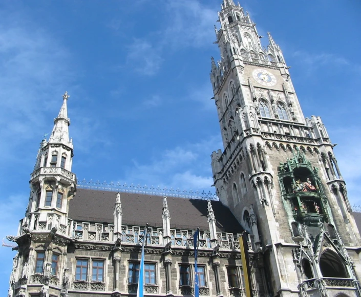 a large castle like building with many windows and balconies