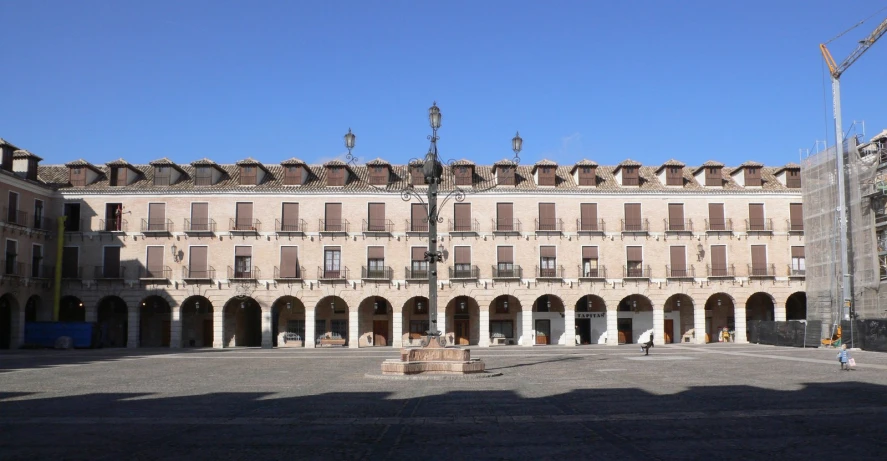 a courtyard and courtyard in an old city