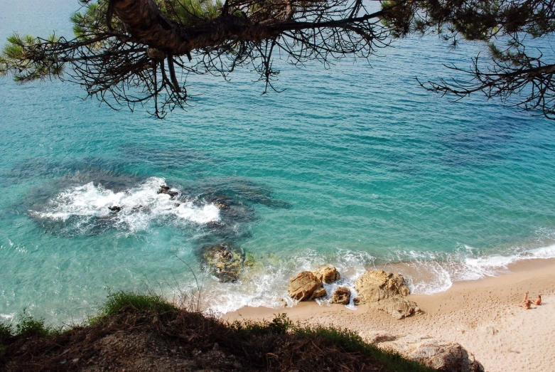 the water was clear and blue on this beach