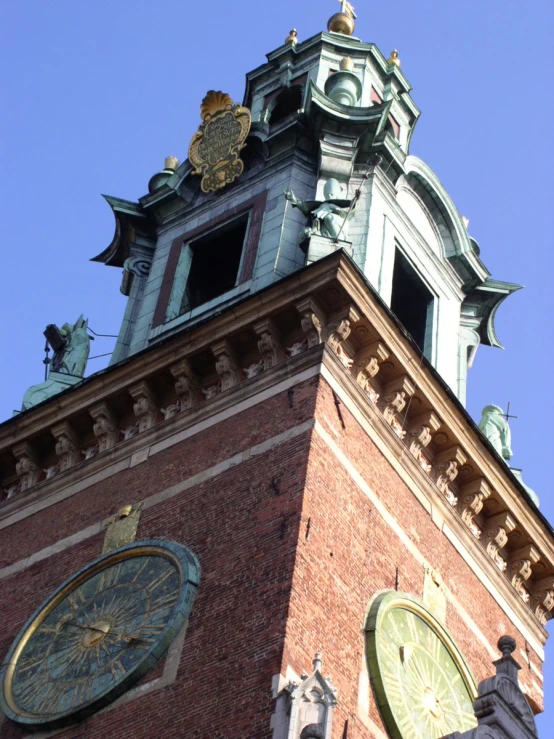 a tall tower with clocks on the top