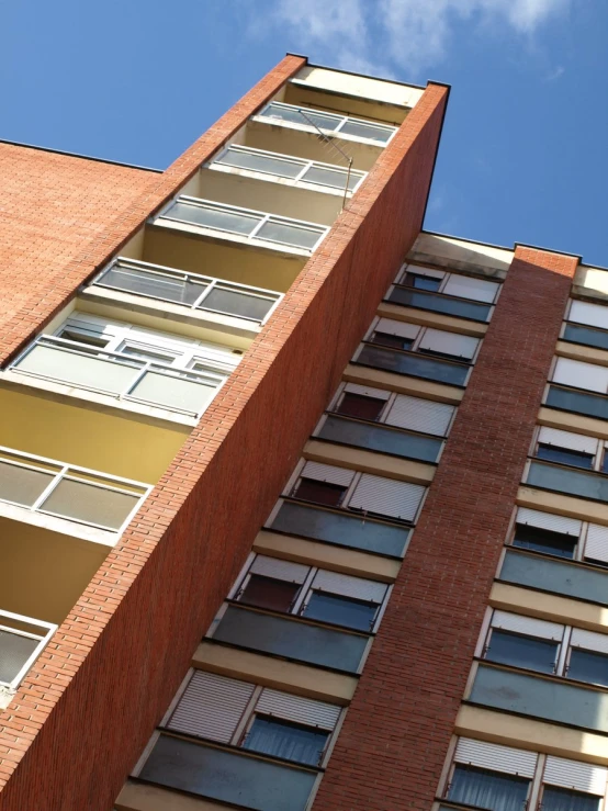 a red brick building with lots of windows