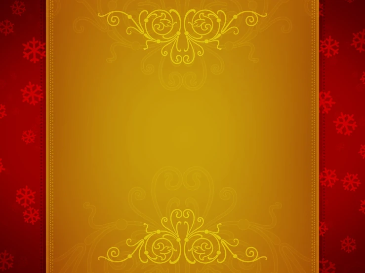 an ornate red and gold frame against a red background