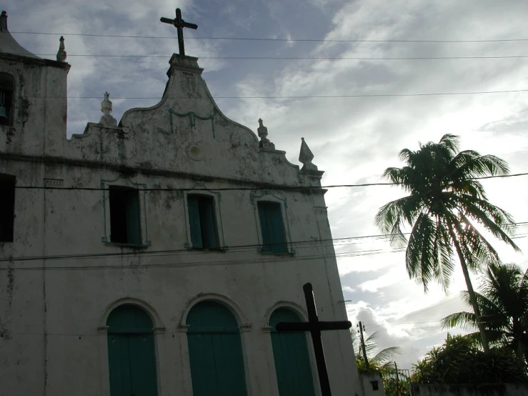 this is a church and the sky behind it