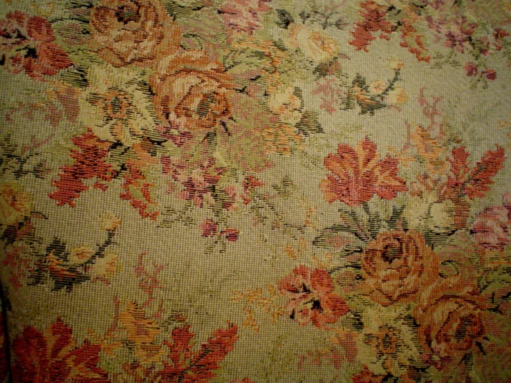 a pattern on an old flowered material