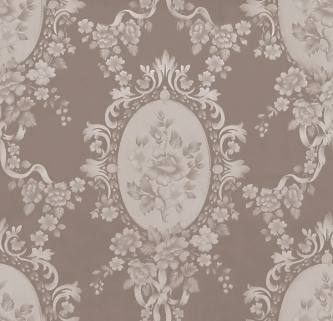 a wallpaper design in beige and white