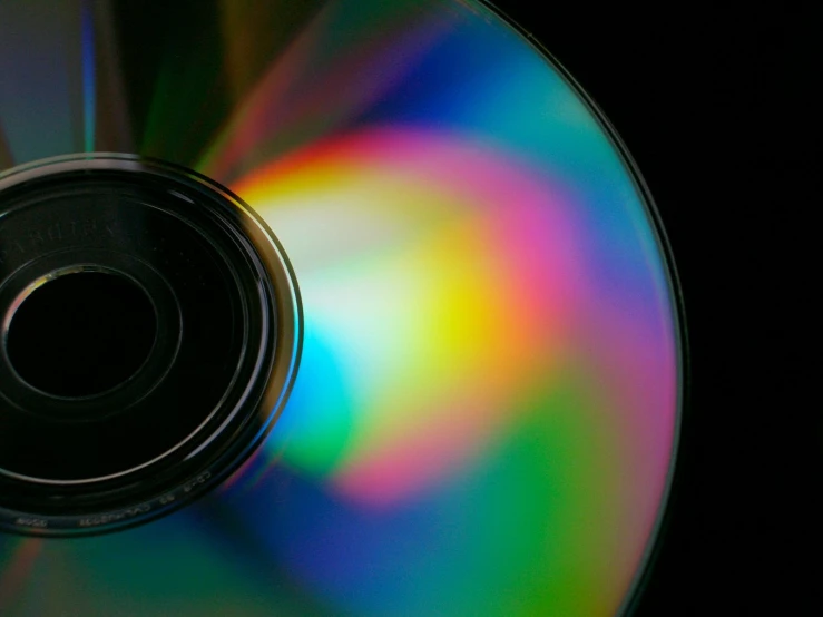 a cd that is open with the color tint visible