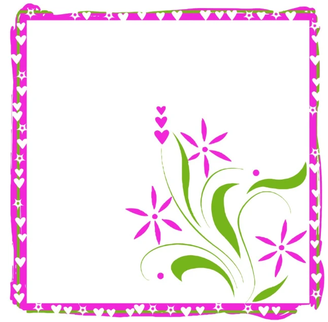 a pink and white background with hearts