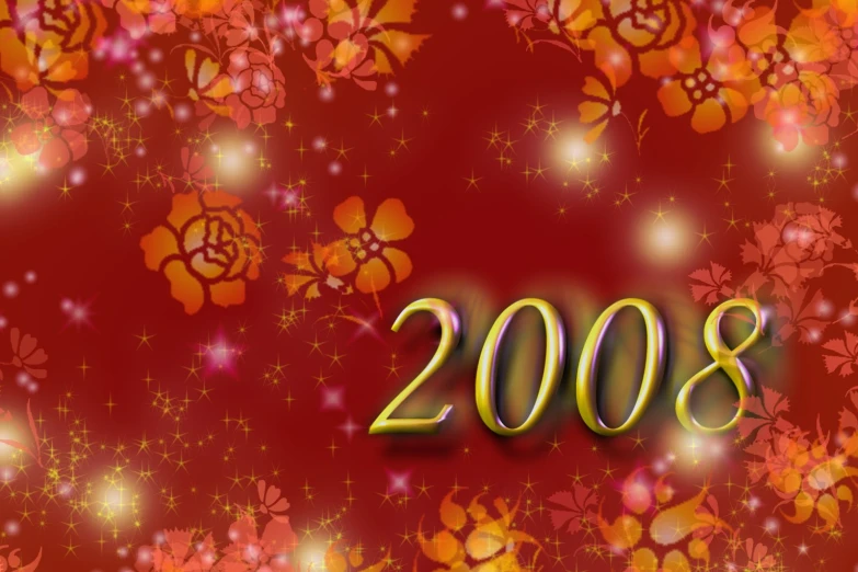 a digital image of a greeting card for a new year
