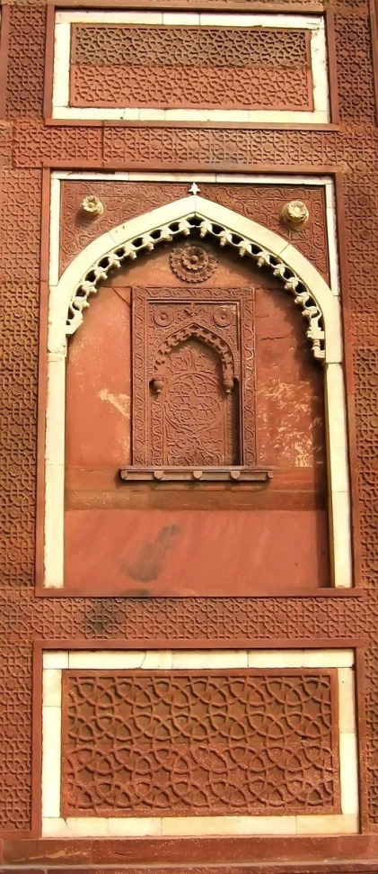 a close - up of a clock tower with a door