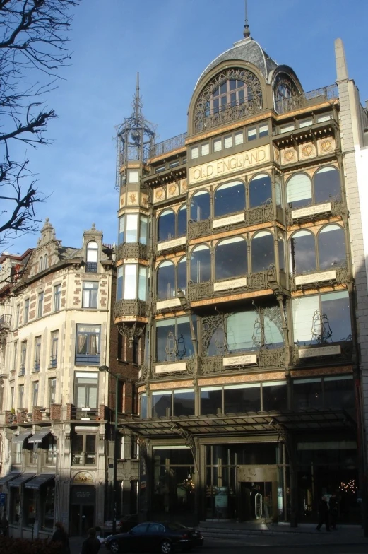 the corner of a city building, a few blocks off the road