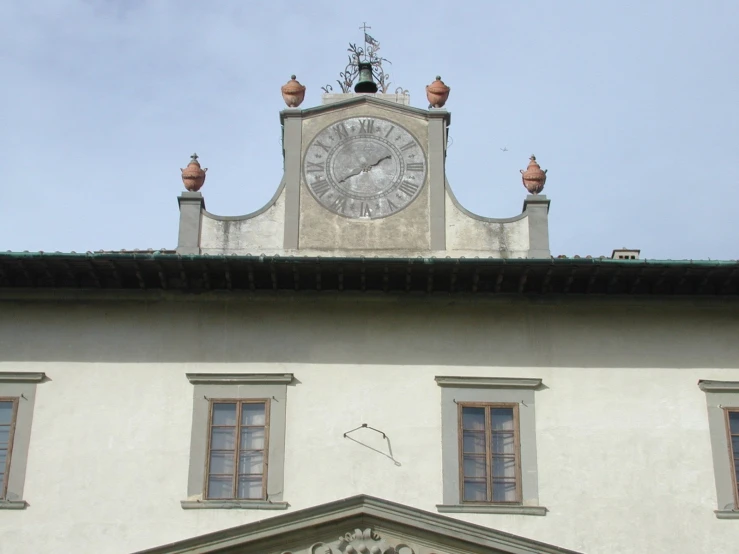 this is an image of a clock on the roof of a building