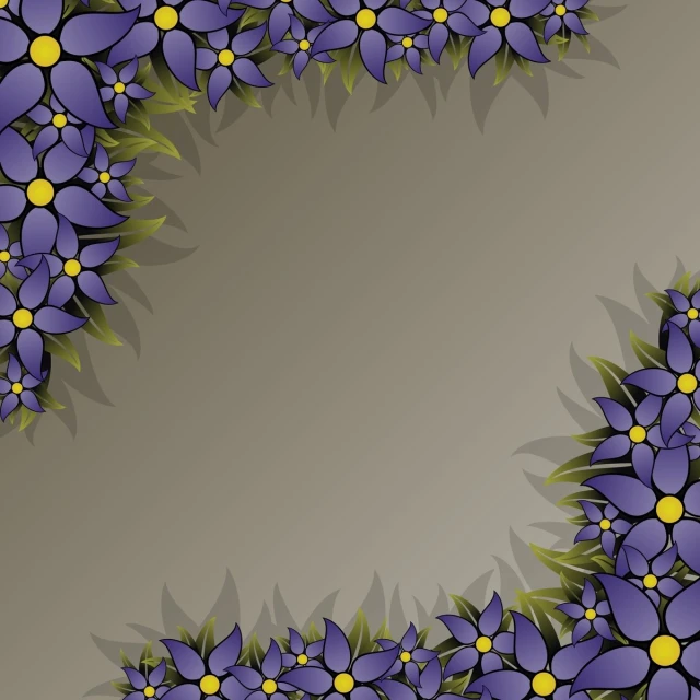 an image of some purple flowers and yellow centers