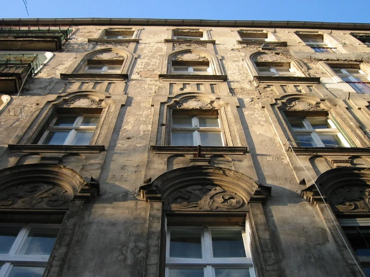 the window of a building made of stone