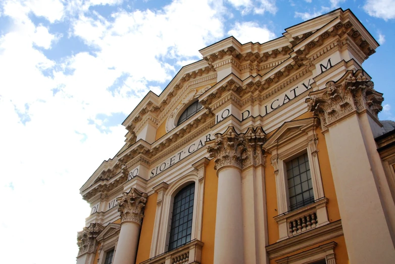 an ornate building stands tall against the sky