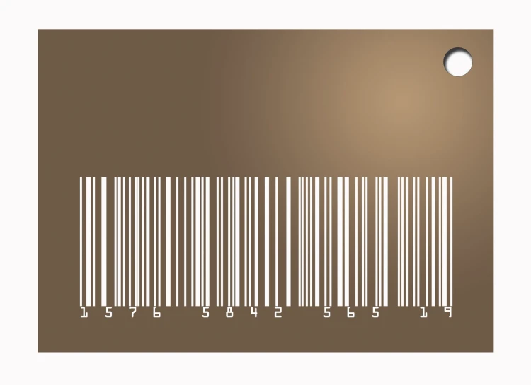 the bar code with a brown background