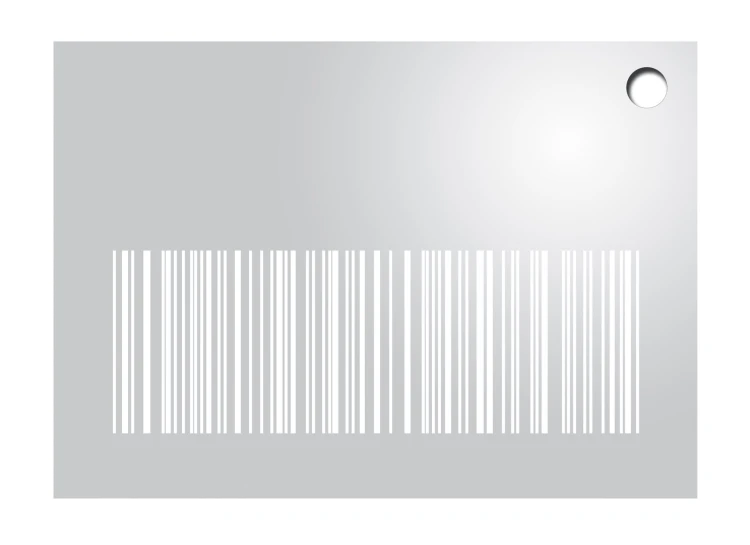 a piece of a white object that looks like a bar code