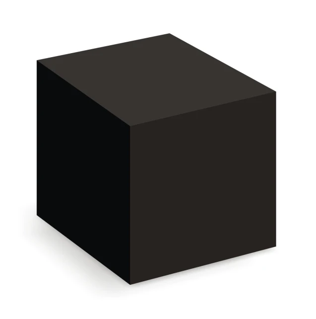 an object with black surface and a white background