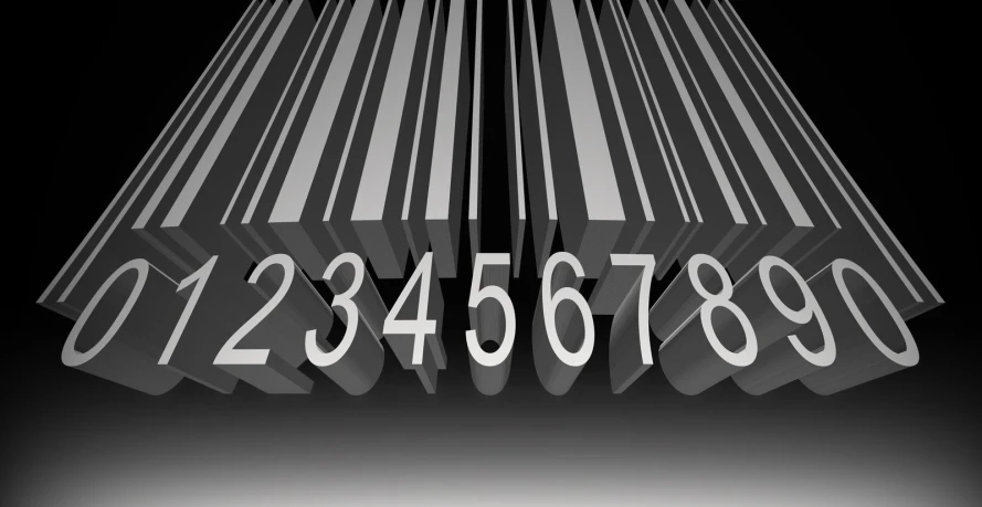 a barcode with numbers in it