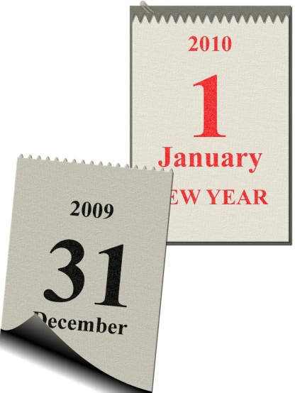 an image of a two part calendar showing a 1 - year celetion